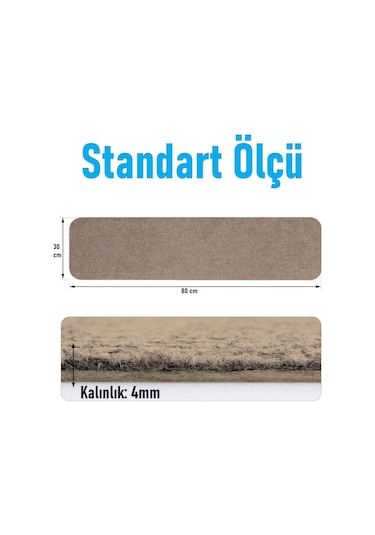 Halifleks Yapışkan Tabanlı Merdiven Basamak Paspası Rip Halı Kaymaz Tabanlı / Adet Olarak Satılır Devetüyü