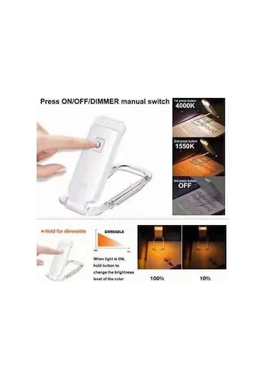 Vkemall Beyaz Usb Klasörlü Okuma Lambası - Katlanabilir, Taşınabilir, Öğrencilik İçin Gece Okuma Işığı Diğer