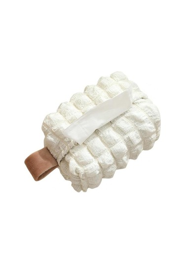 Beyaz Doku Tutucu Süper Yumuşak Kafes Desen Doku Kutusu Dekoratif Kumaş Güzel Yemek Masası Peçetelik Ev Gereçleri