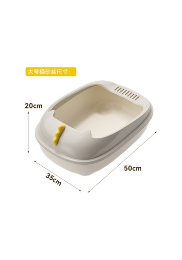 Ambition Dinozor Yarı Kapalı Kedi Kumu Tavası Kedi Kumu Kutusu Kum Beji