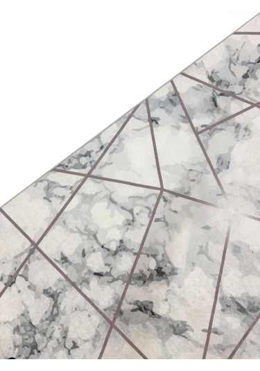 Dijital Kaymaz Yıkanabilir Krem Modern Salon Halısı Mutfak Halısı Yolluk Balkon Halısı Ev Dekor Krem - Gri - Bordo