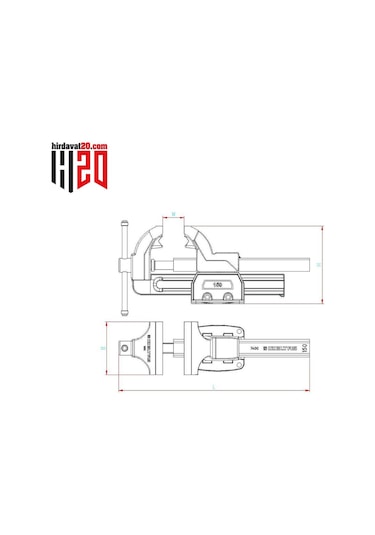 Izeltaş Dövme Çelik Mengene 175Mm - 7400300175