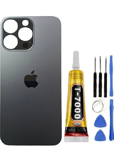 Apple İphone 13 Pro Arka Kapak + Tamir Seti + B7000 Yapıştırıcı Grafit
