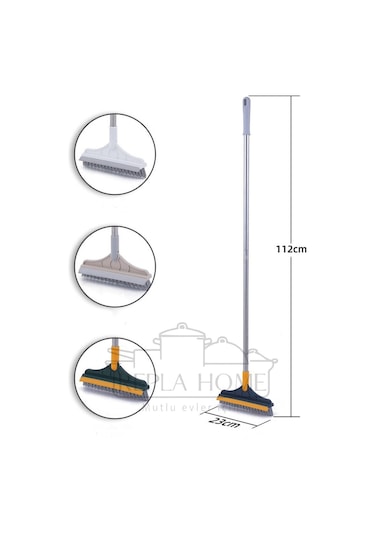 Sihirli Süpürge V Şekli ve Çekçek İle Çift Fırçalı Çift Taraflı Temizleme Fırçası