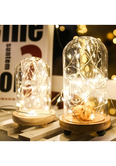 Yatak Odası, İç Mekan, Dış Mekan, Noel, Parti, Bahçe, Düğün, Kendin Yap, Sıcak Beyaz İçin 20 Adet 1m 10 Led Pil İle Çalışan Bakır Telli Işık Dizisi Diğer