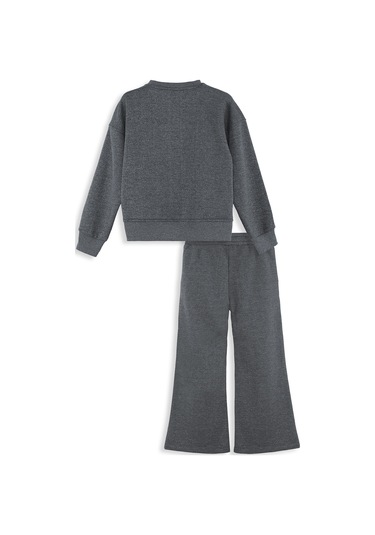 Denokids Unicorn Kız Çocuk Gri Eşofman Takımı Renkli