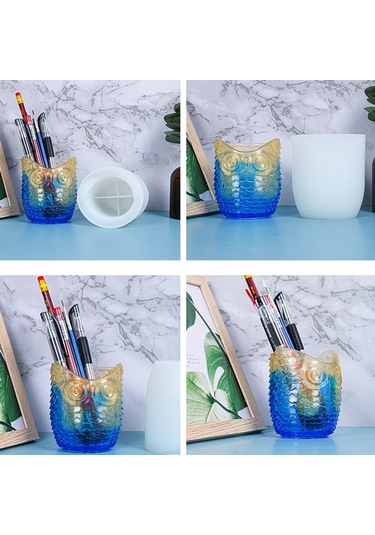 Sones D768 Epoksi Kalıp Baykuş Kalemlik Silikon Kalıp