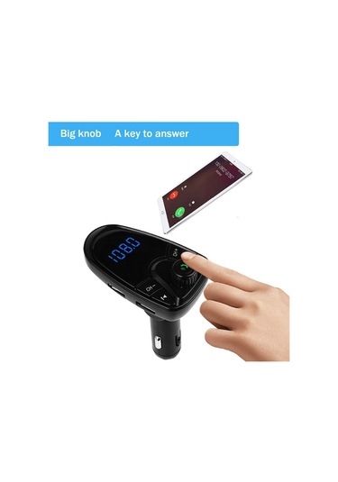 M1 Araba Bluetooth Mp3 Büyük Ekran Çift Usb Bağlantı Noktası Şarj Araba Fm Verici Araba Bluetooth Hands-free