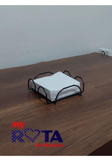 Özel Tasarım Kare Peçetelik Siyah