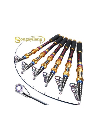 Taşınabilir Olta 1.8m-3.6m Seyahat Karbon Fiber Teleskopik Olta Deniz Direği Sopa Döküm Çubuk 1.8 M