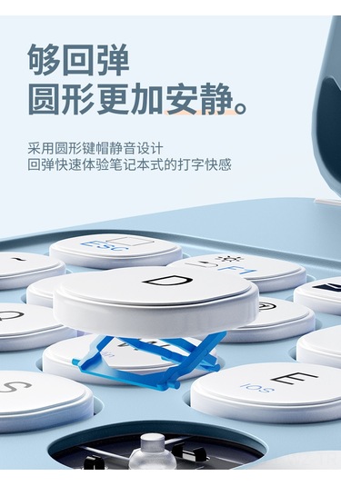 Wezone İpad Kılıfı Bluetooth Klavye Dairesel Tuş + Şarjlı Mouse: Pro 11", 10.2", 9.7", Mini 6 8.3" - Kaliteli Deri, Pencil Dolabı, Kolay Kurulum Diğer