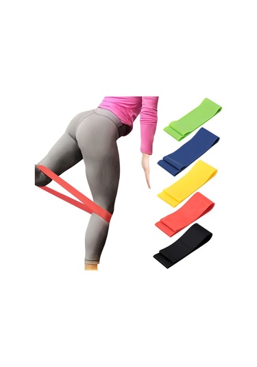 Xiyyadms 5 Seviye Dirençli 5'li Pilates Bandı Seti - Ev, Spor Salonu Ve Seyahat İçin Esneme Ve Fitness Diğer