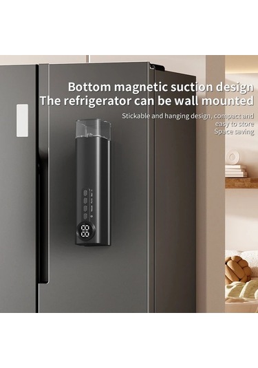 Honeybeeshop Siyah Gıda Koruma Kompakt Usb Vakum Sızdırmazlık Cihazı Otomatik Çalışma Dijital Ekran 62kpa Emiş Şişirme Çıkarma Su Depolama