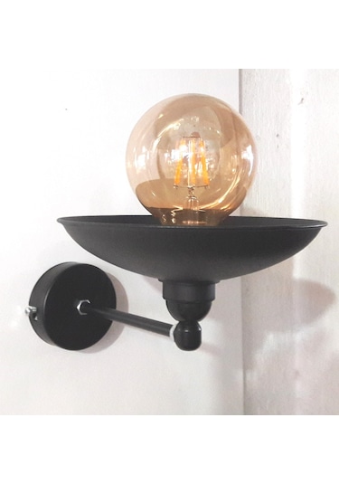 Siyah Metal Aplik e 27 Duy normal Duy Siyah