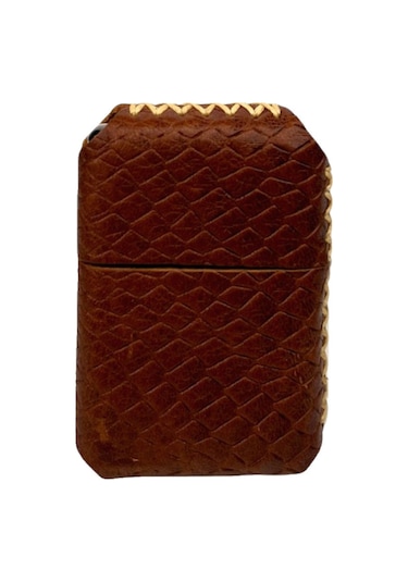 Handmade El Yapımı Hakiki Deri Zippo Modeli Çakmak Taba