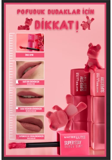Maybelline Super Stay Teddy Tint Uzun Süre Kalıcı Likit Mat Tint 10 Current Mood 0