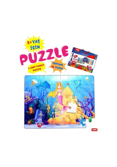 Tox Deniz Kızı 5+ Keçe Yapboz 5 Yaş Puzzle T041