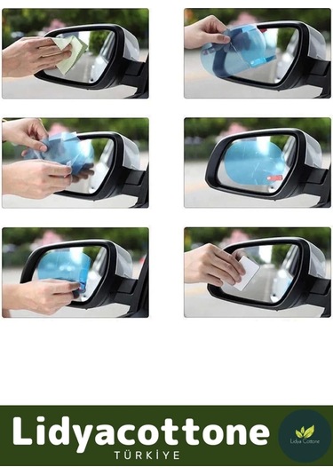 2li Universal Araç Uyumlu Oto Dikiz Aynası Filmi Yağmur Cam Film Araba Buğu Önleyici
