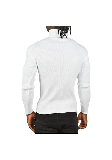 Deepsea Erkek Beyaz İnce Fitilli Tam Boğazlı Balıkçı Yaka Tüylenmeyen Triko Kazak 2505498 Beyaz Deepsea Erkek Beyaz İnce Fitilli Tam Boğazlı Balıkçı Yaka Tüylenmeyen Triko Kazak 2505498 Beyaz