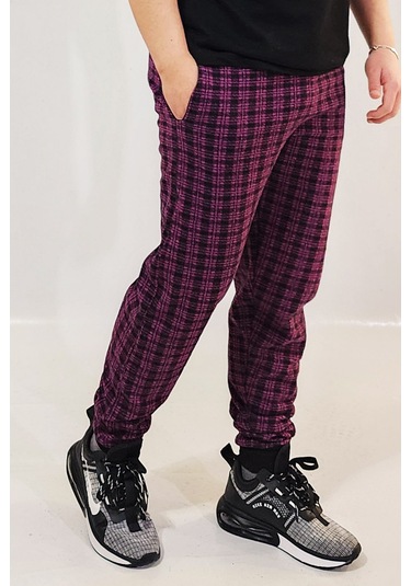 Wingetstar Ekose Manşetli Erkek Eşofman Altı Fuşya