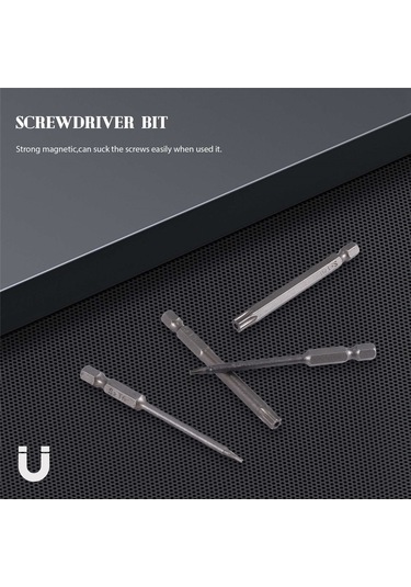 Leasetake 11 Adet 75mm Manyetik S2 Çelik Tornavida Uçları Altıgen Torx Başlı T6/t7/t8/t9/t10/t15/t20/t25/t27/t30/t40