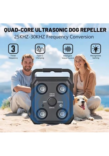 Ganzhoushop Şarj Önleyici Köpekler İçin Havlama Frekans Kontrol Cihazı, 4 Farklı Mod, Uzaktan Kumandalı