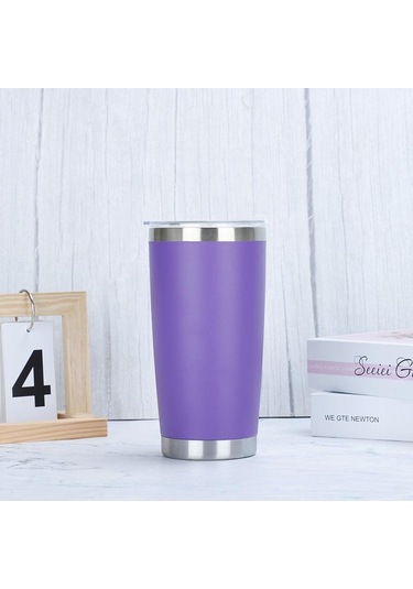 Mor Termal Kupa Bira Bardağı Tumbler Paslanmaz Çelik Çift Duvar Vakum Yalıtımlı Kahve Çay Kupa Geniş Ağızlı Su Şişesi Drinkware Zh
