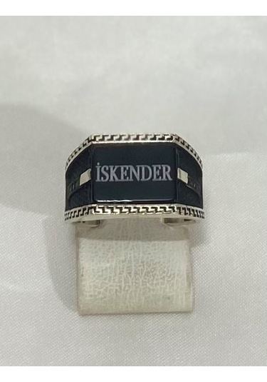 Kişiye Özel İsimli Gümüş Erkek Yüzük F1806 Gümüş