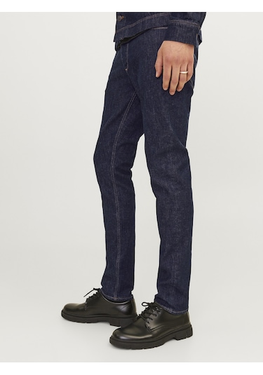 Jack Jones Glenn Model Erkek Slim Fit Kot Pantolon 12261862 Mavi