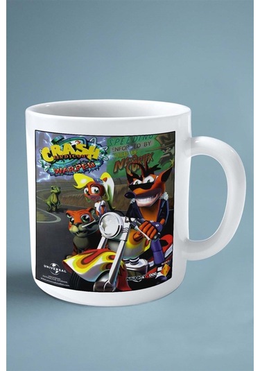 Crash Bandicoot Oyun Baskılı Kupa Bardak Çift Taraflı Baskı Kişiye Özel Model 2 Çok Renkli