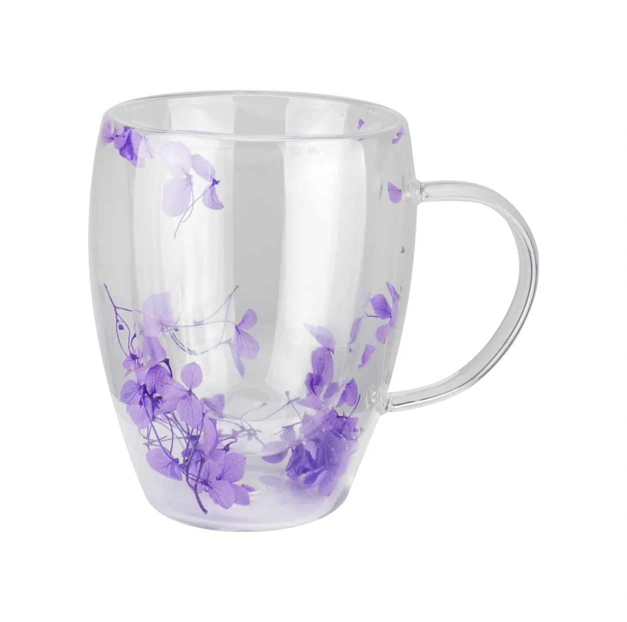 Miland Home Çiçek Desenli Çift Tabanlı Kupa 296746215 Violet