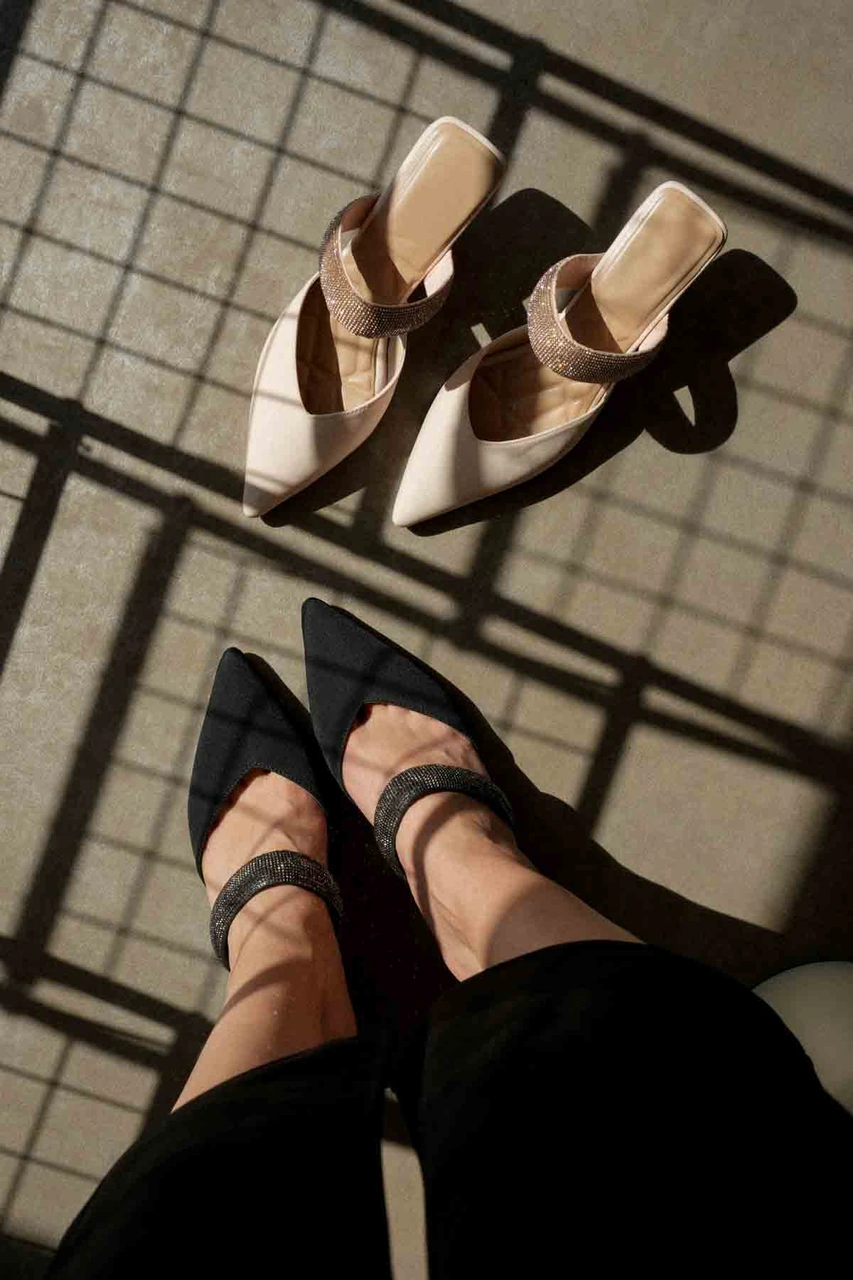 Nina Topuklu Siyah Kadın Terlik Muhtelif