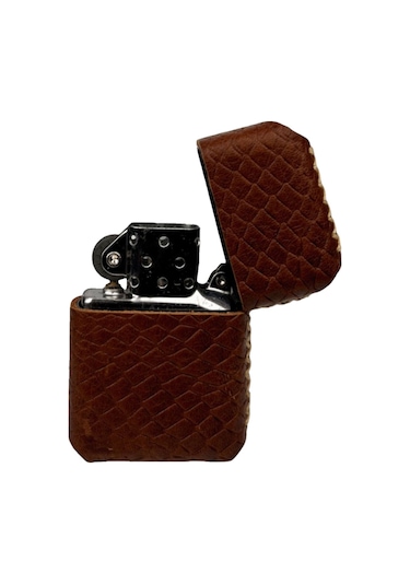 Handmade El Yapımı Hakiki Deri Zippo Modeli Çakmak Taba
