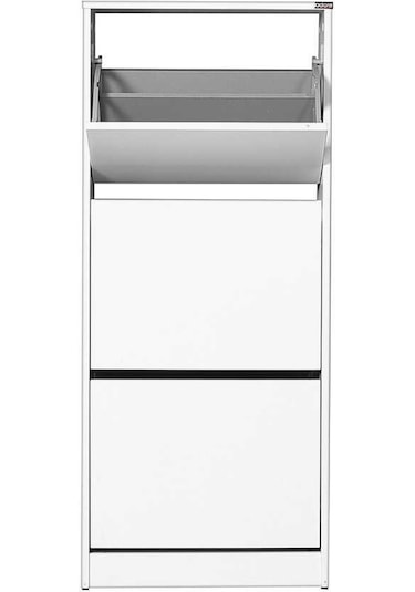 Flat Duo 3 Katlı Ayakkabılık Dolabı - Beyaz