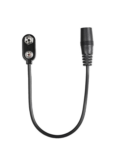 Xindoker 9v Gitar Pedalı Batarya Clip Çevirici Kablosu - 5.5mm X 2.1mm Dişi Plug, 20cm Uzunluk, Plastik Ve Metal Malzeme