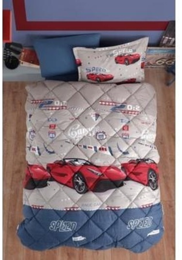 Clasy Tek Kişilik Ranforcel Yorgan Speed V1 Kırmızı Beyaz