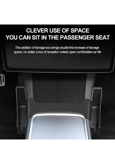 Tesla Model Y / 3 İçin Merkez Yan Saklama Kutusu Yan Düzenleyici Eyer Kutusu İç Modifikasyon Aksesuarları
