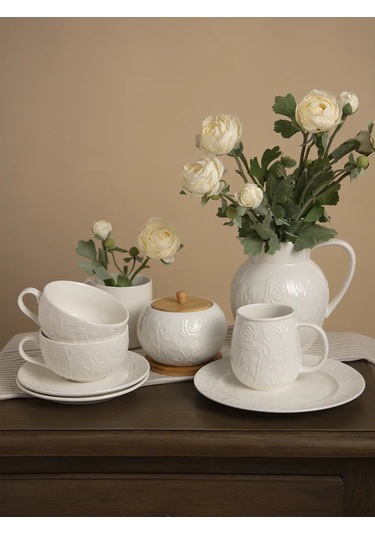 Lefard "meadow" Seramik Atıştırmalık Tabağı 20 Cm 376301894 Beyaz