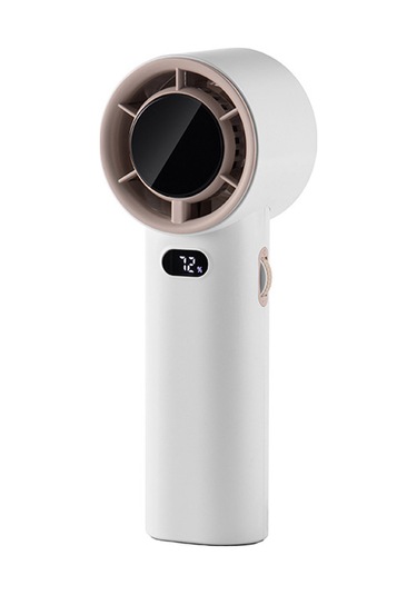 Kangvka Usb Şarjlı El Tipi Mini Fan, Led Ekranlı Hızlı Soğutma, Taşınabilir Ev/seyahat/outdoor Kullanıma Uygun Beyaz