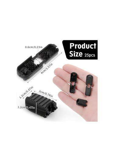 Homyl 100 Adet Fermuar Çekme İpi Uçları Kilitler Halat