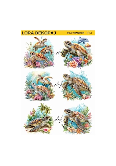 Lora Dekopaj Sulu Transfer Kağıdı - 573 25x35 Cm