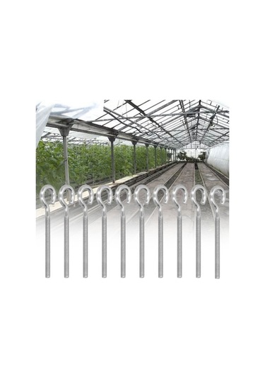 Tongxida 10 Adet Paslanmaz M6 Güneşlik Ağı Halkalı Vida Sera Aksesuarı