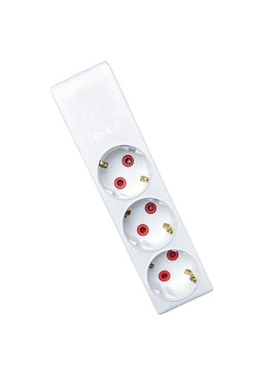 Ayka 3'lü Klemensli Topraklı Grup Priz