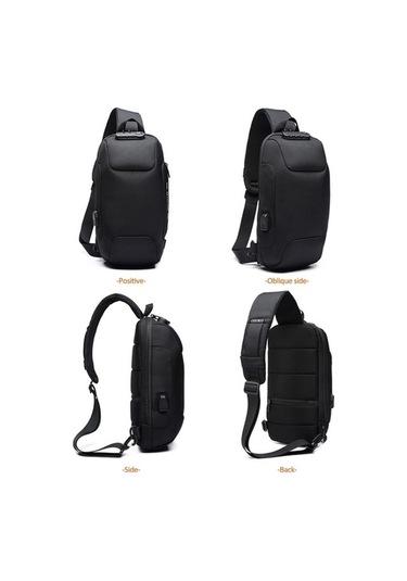 Wondernest Ozuko 9223 Korsan Güçlü Erkek Çanta, Usb Şarj, Suya Dayanıklı, Büyük Boy, Stil: Güvenli Tasarım Altın