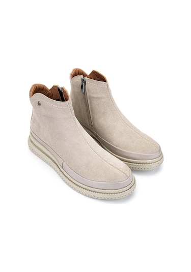 Tamer Tanca Kadın Hakiki Deri Bej Süet Casual Bot 599 23005-1 Bn Bot Sk24-25 Bej Suet Bej Süet