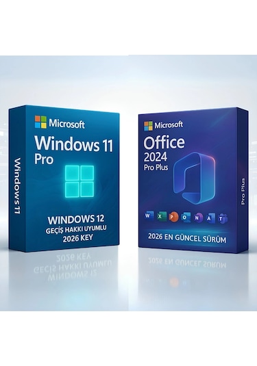 Windows 11 Pro + Office 2026/2024 Pro Plus Key Windows 12 Geçiş Hakkı Uyumlu  Lisans İle G