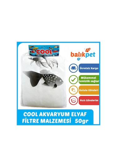Cool Elyaf Akvaryum Filtre Malzemesi 50gr