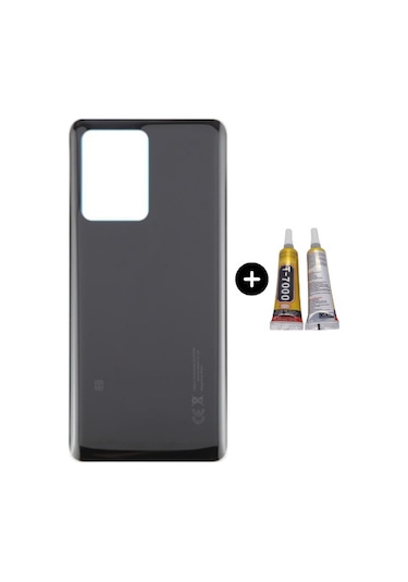 Redmi Note 12 Pro 5g Uyumlu Arka Pil Kapağı Siyah + B7000 Çok Renkli