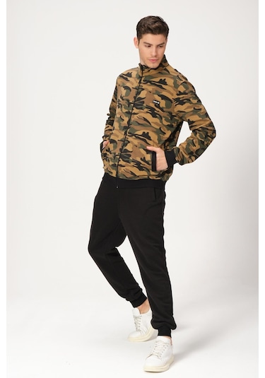 Alexander Gardi Alexandergardı Fermuarlı Dik Yaka Kamuflaj Sweatshirt E21-7300 001
