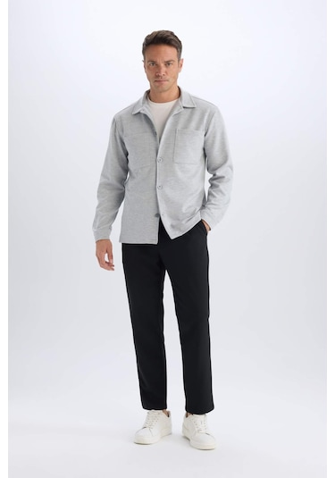 DeFacto Regular Fit Polo Yaka Gömlek Ceket D7243AX25SPGR370